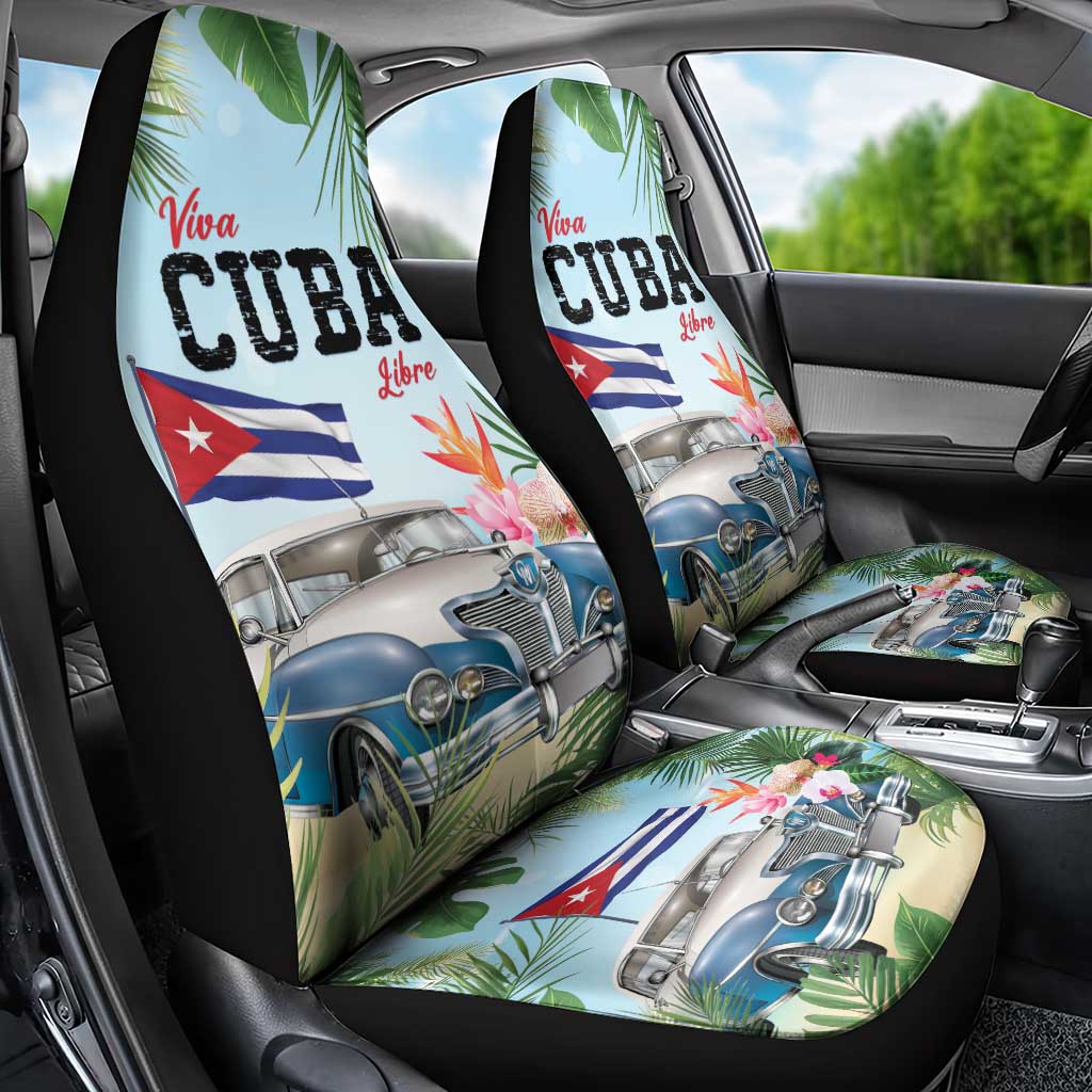 Viva Cuba Libre Car Seat Cover Libre Car Tropical Style - Wonder Print Shop