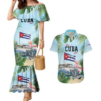 Personalized Viva Cuba Libre Couples Matching Mermaid Dress and Hawaiian Shirt Libre Car Tropical Style - Wonder Print Shop