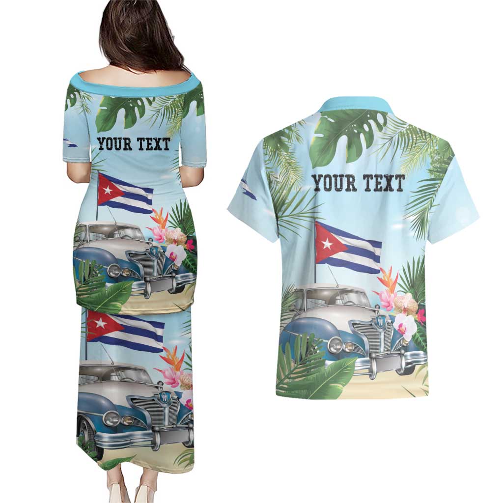 Personalized Viva Cuba Libre Couples Matching Puletasi and Hawaiian Shirt Libre Car Tropical Style - Wonder Print Shop