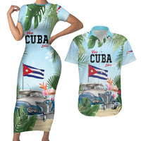 Personalized Viva Cuba Libre Couples Matching Short Sleeve Bodycon Dress and Hawaiian Shirt Libre Car Tropical Style - Wonder Print Shop