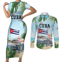 Personalized Viva Cuba Libre Couples Matching Short Sleeve Bodycon Dress and Long Sleeve Button Shirt Libre Car Tropical Style - Wonder Print Shop