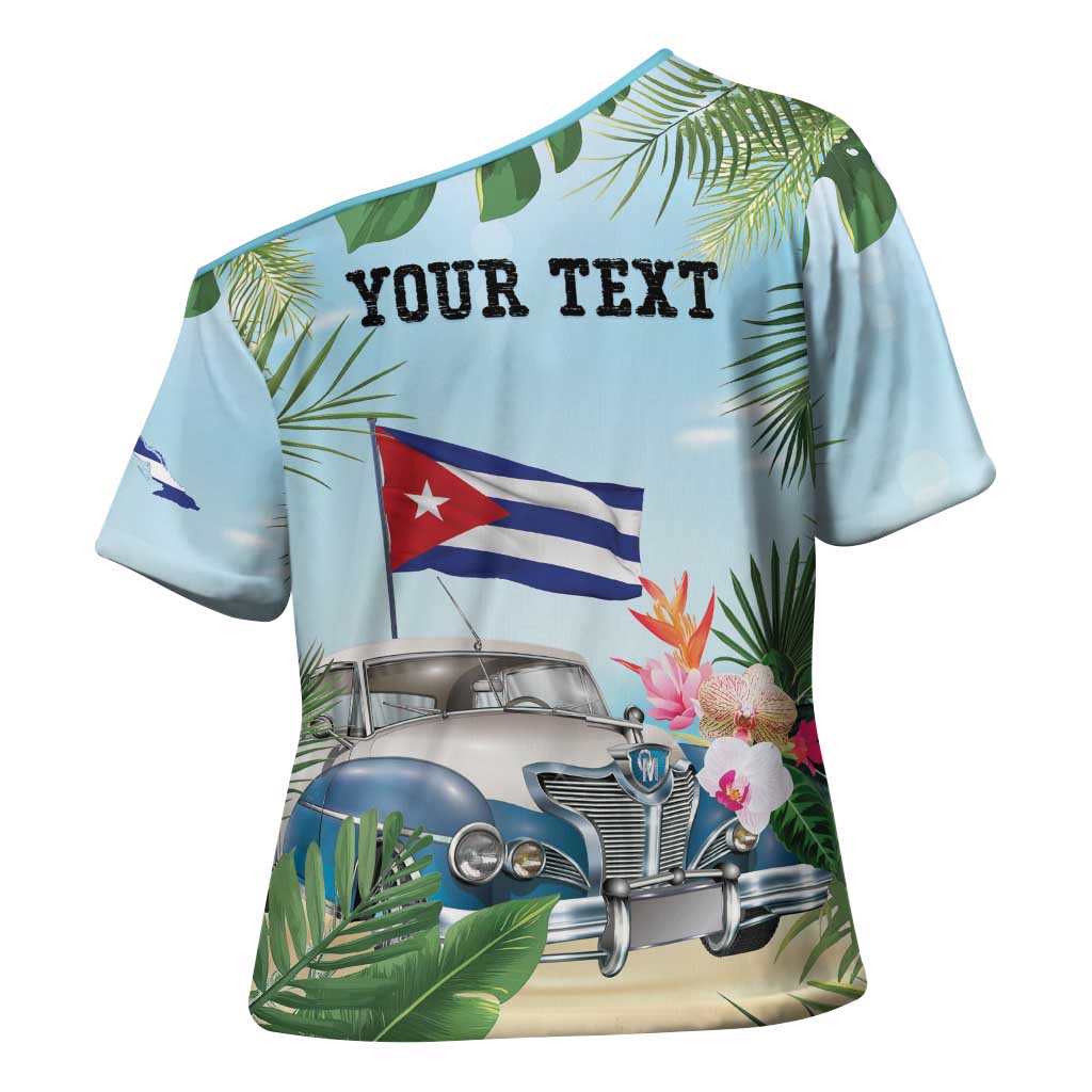 Personalized Viva Cuba Libre Cross Shoulder Shirt Libre Car Tropical Style - Wonder Print Shop