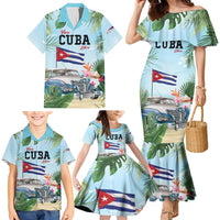 Personalized Viva Cuba Libre Family Matching Mermaid Dress and Hawaiian Shirt Libre Car Tropical Style - Wonder Print Shop