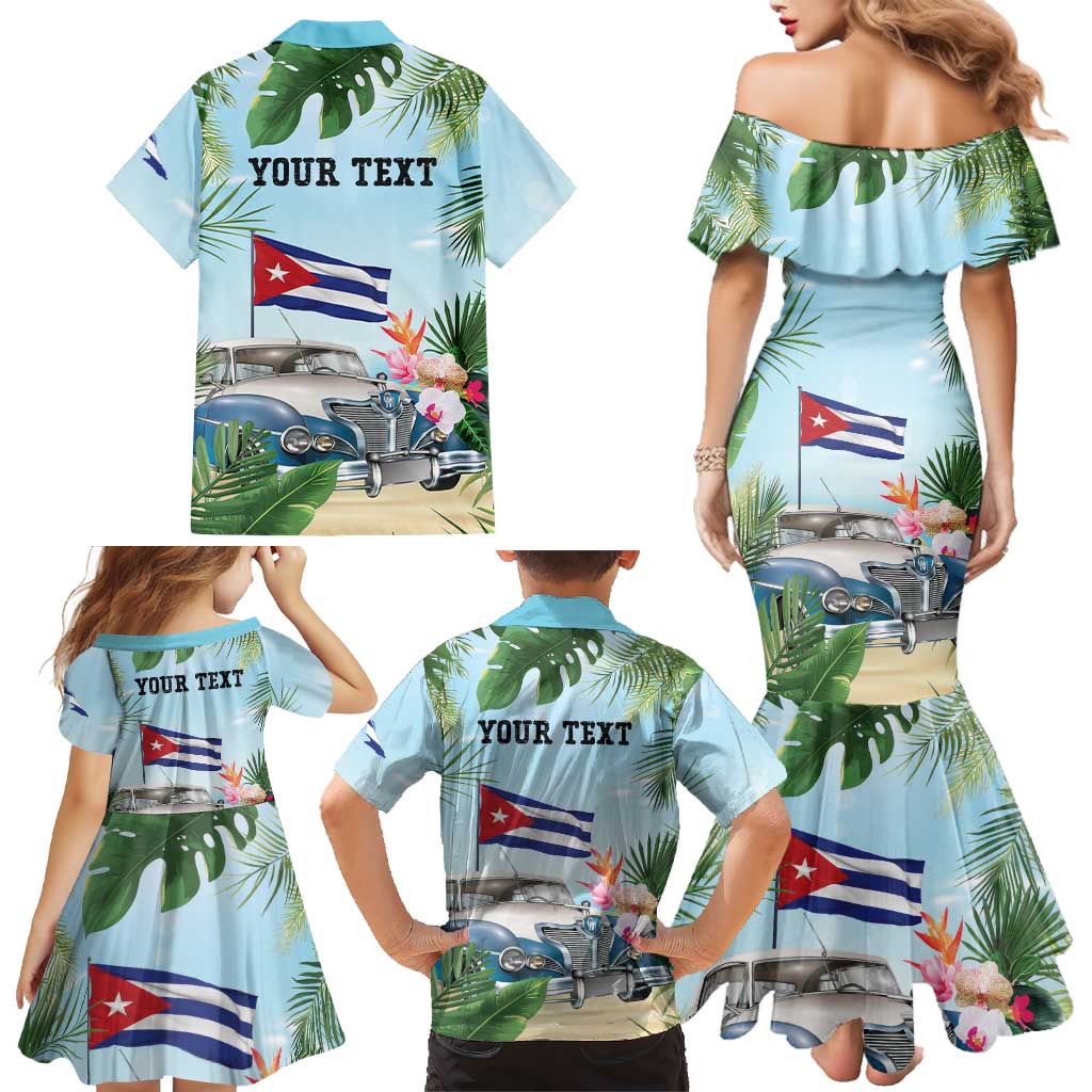 Personalized Viva Cuba Libre Family Matching Mermaid Dress and Hawaiian Shirt Libre Car Tropical Style - Wonder Print Shop