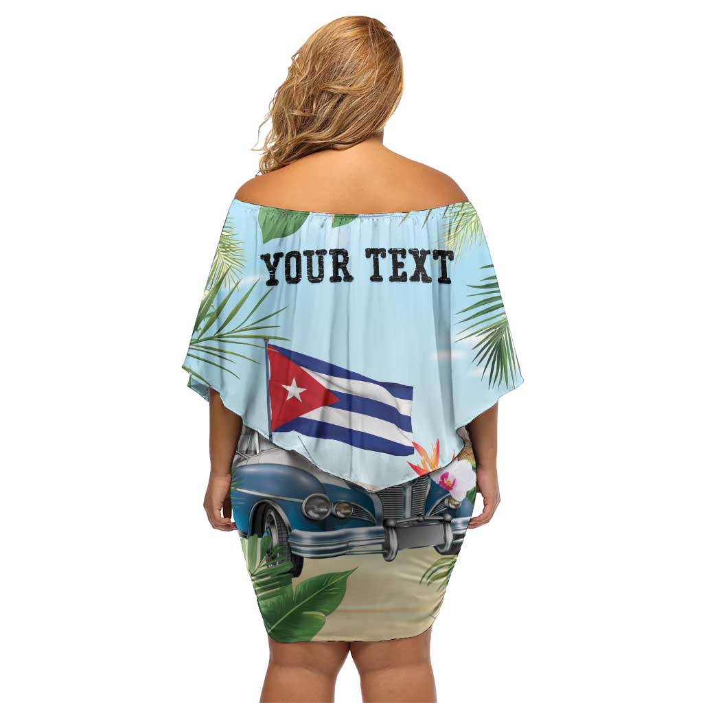Personalized Viva Cuba Libre Family Matching Off Shoulder Short Dress and Hawaiian Shirt Libre Car Tropical Style - Wonder Print Shop