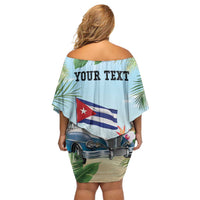 Personalized Viva Cuba Libre Family Matching Off Shoulder Short Dress and Hawaiian Shirt Libre Car Tropical Style - Wonder Print Shop
