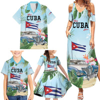 Personalized Viva Cuba Libre Family Matching Summer Maxi Dress and Hawaiian Shirt Libre Car Tropical Style - Wonder Print Shop