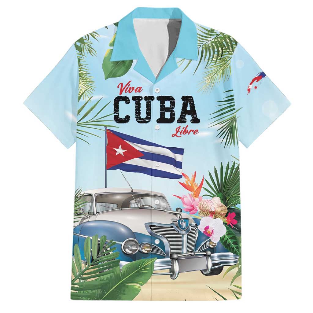 Personalized Viva Cuba Libre Family Matching Summer Maxi Dress and Hawaiian Shirt Libre Car Tropical Style - Wonder Print Shop
