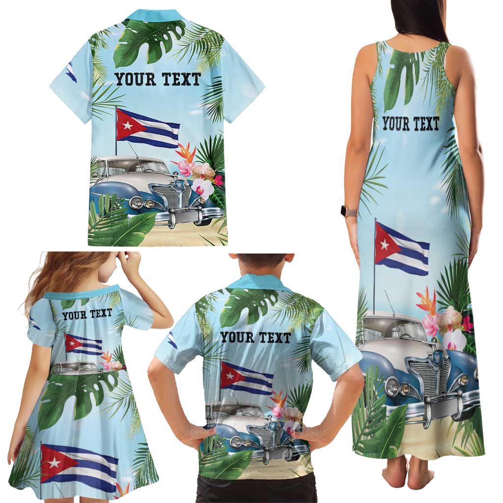 Personalized Viva Cuba Libre Family Matching Tank Maxi Dress and Hawaiian Shirt Libre Car Tropical Style - Wonder Print Shop
