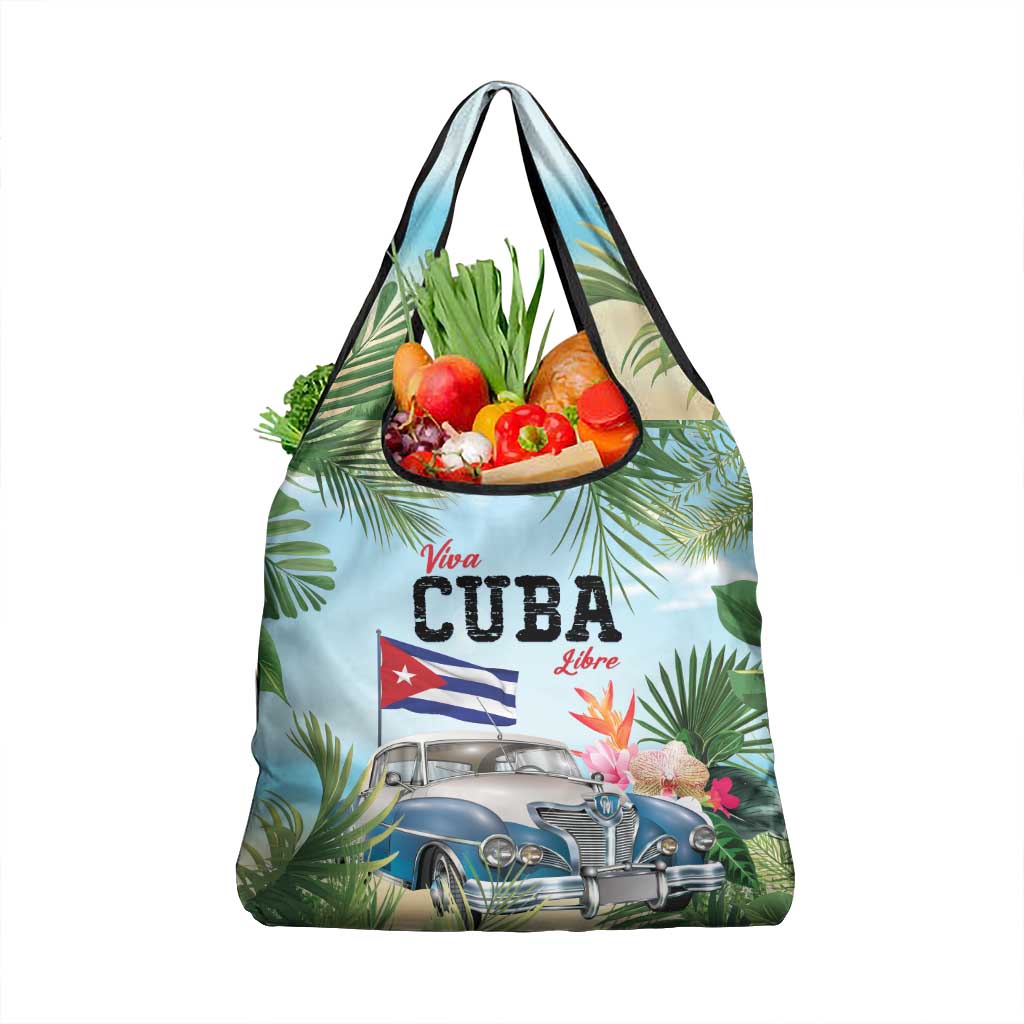 Viva Cuba Libre Grocery Bag Libre Car Tropical Style - Wonder Print Shop
