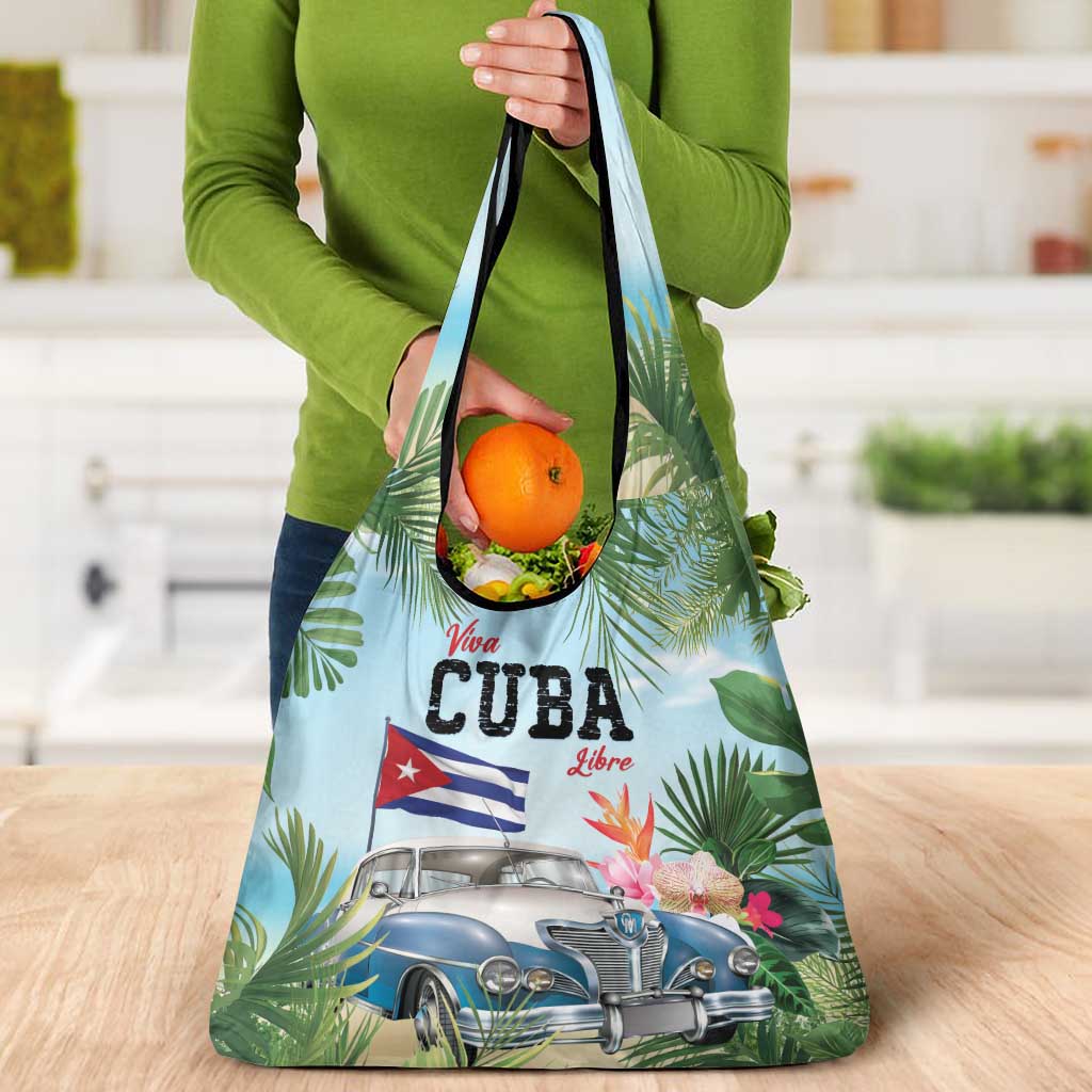 Viva Cuba Libre Grocery Bag Libre Car Tropical Style - Wonder Print Shop