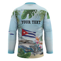 Personalized Viva Cuba Libre Hockey Jersey Libre Car Tropical Style - Wonder Print Shop
