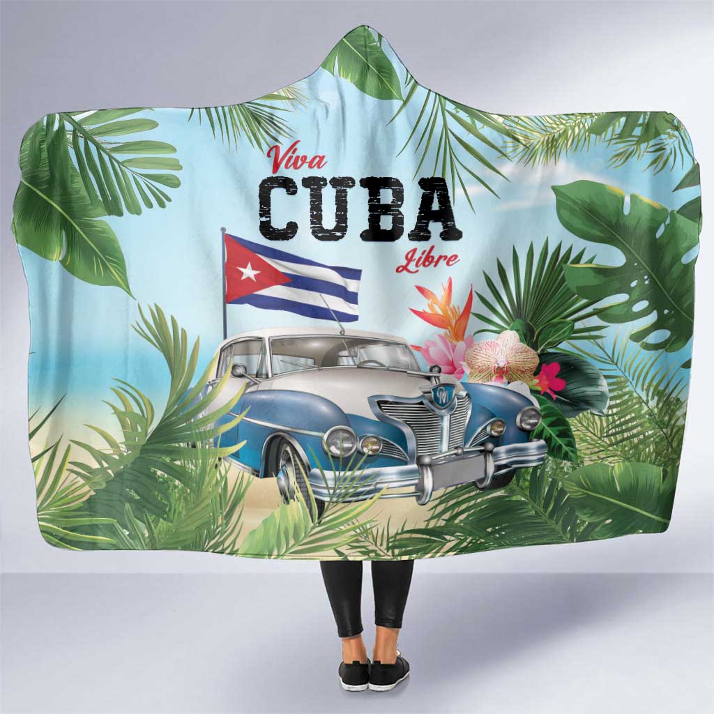 Viva Cuba Libre Hooded Blanket Libre Car Tropical Style - Wonder Print Shop