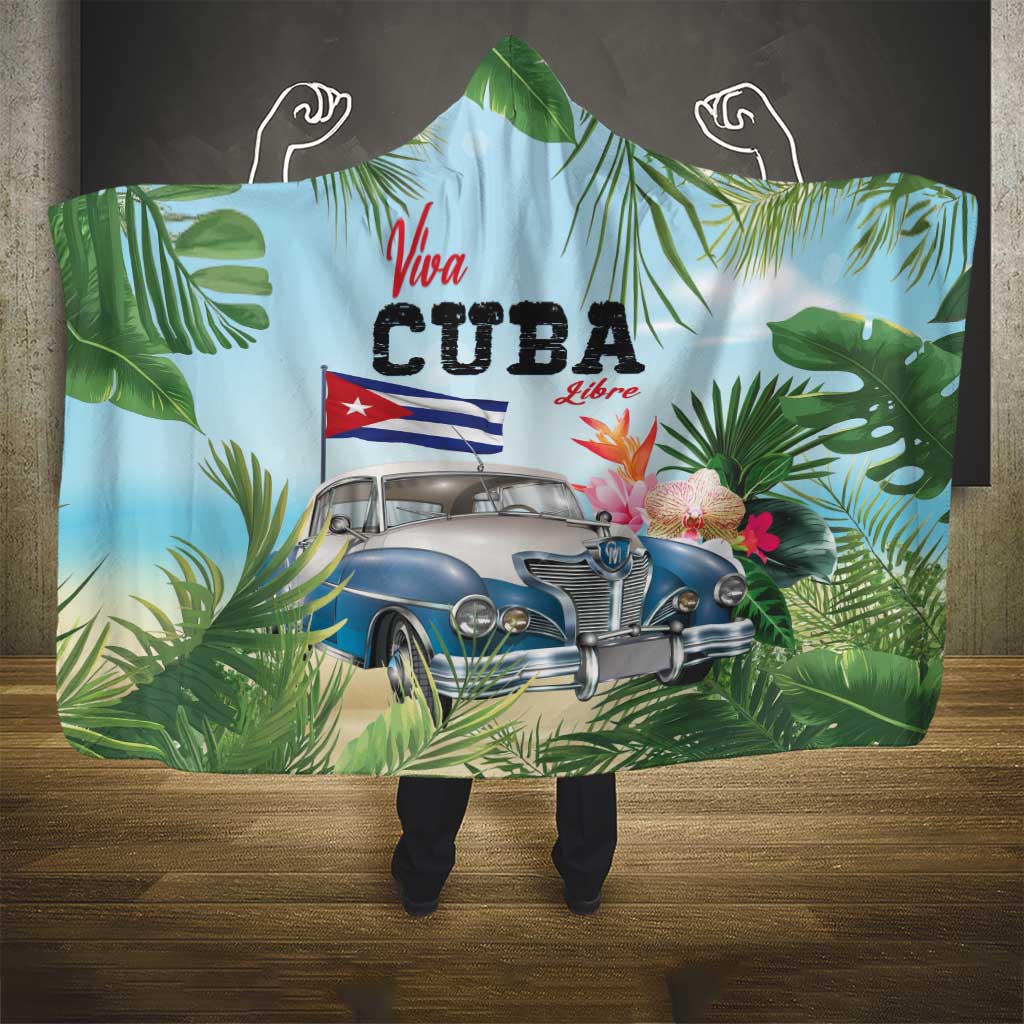 Viva Cuba Libre Hooded Blanket Libre Car Tropical Style - Wonder Print Shop