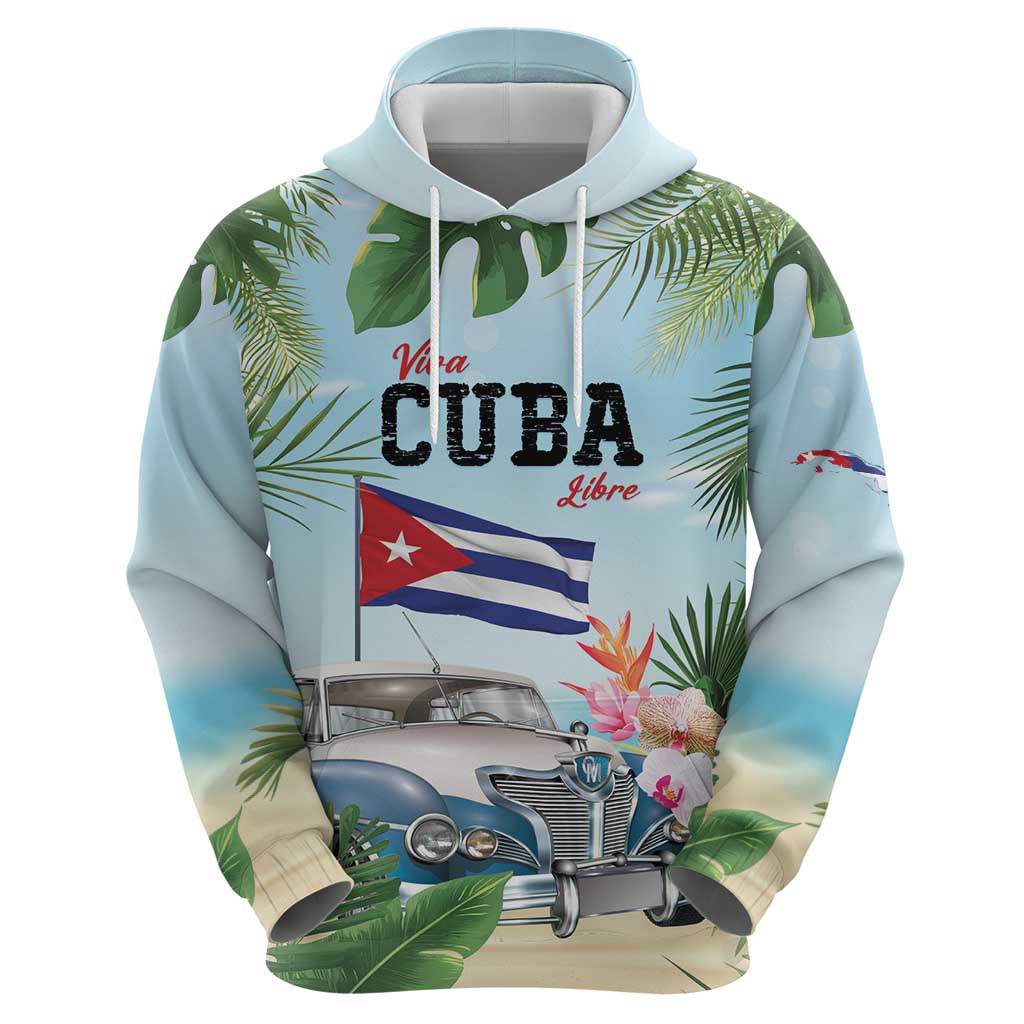 Personalized Viva Cuba Libre Hoodie Libre Car Tropical Style - Wonder Print Shop