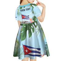 Personalized Viva Cuba Libre Kid Short Sleeve Dress Libre Car Tropical Style - Wonder Print Shop
