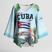 Personalized Viva Cuba Libre Kimono Sleeve Blouse Libre Car Tropical Style - Wonder Print Shop