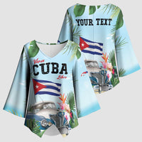 Personalized Viva Cuba Libre Kimono Sleeve Blouse Libre Car Tropical Style - Wonder Print Shop