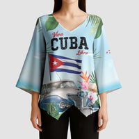 Personalized Viva Cuba Libre Kimono Sleeve Blouse Libre Car Tropical Style - Wonder Print Shop