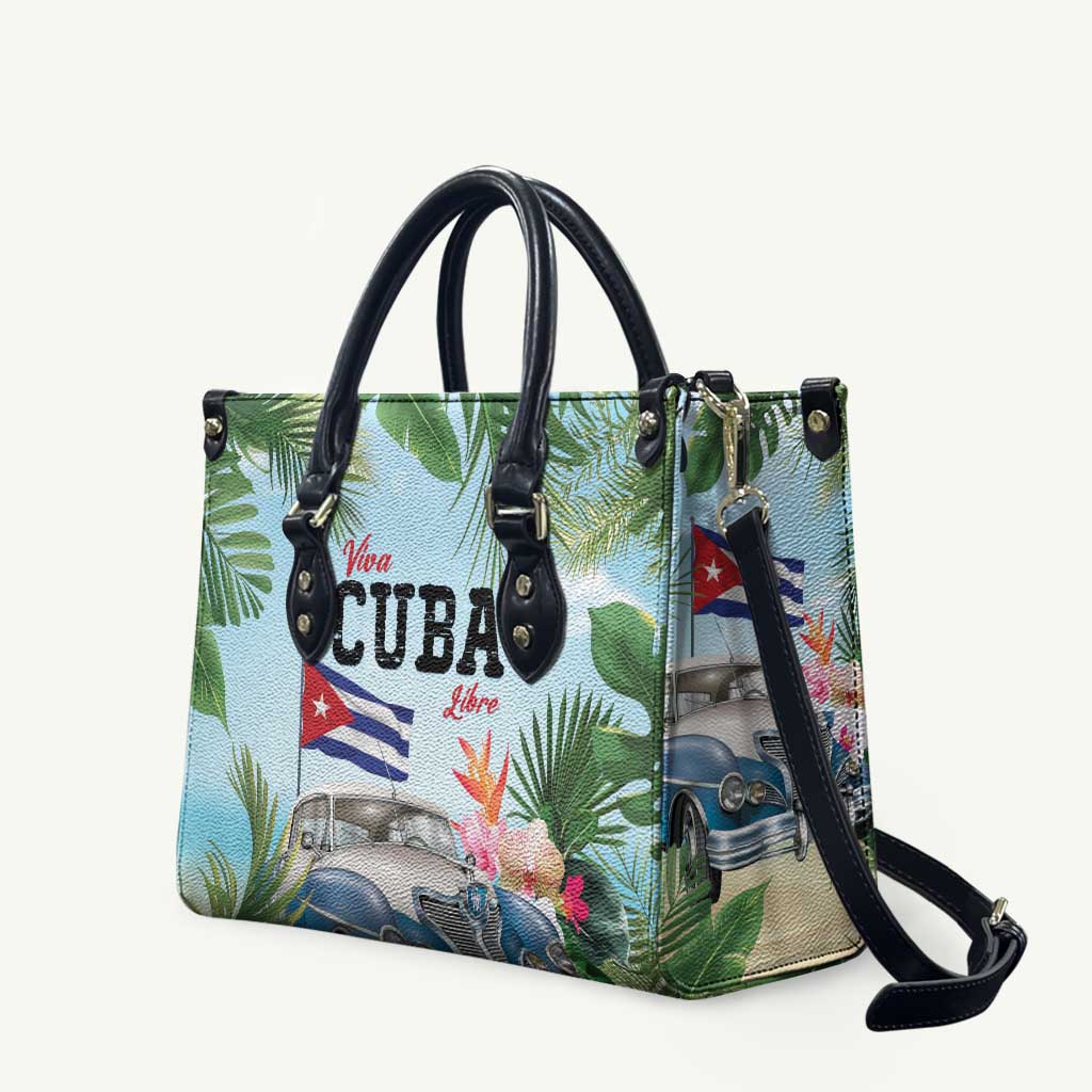 Viva Cuba Libre Leather Bag Libre Car Tropical Style - Wonder Print Shop