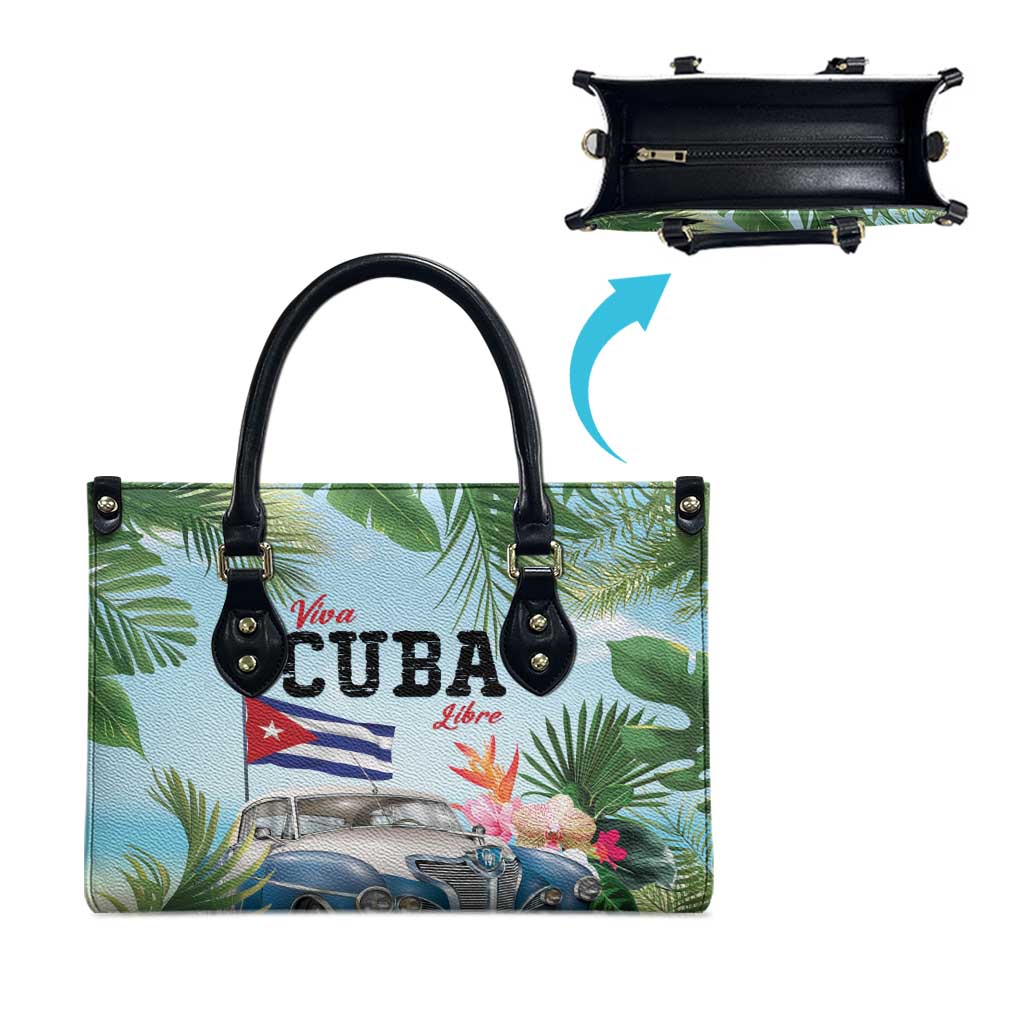 Viva Cuba Libre Leather Bag Libre Car Tropical Style - Wonder Print Shop