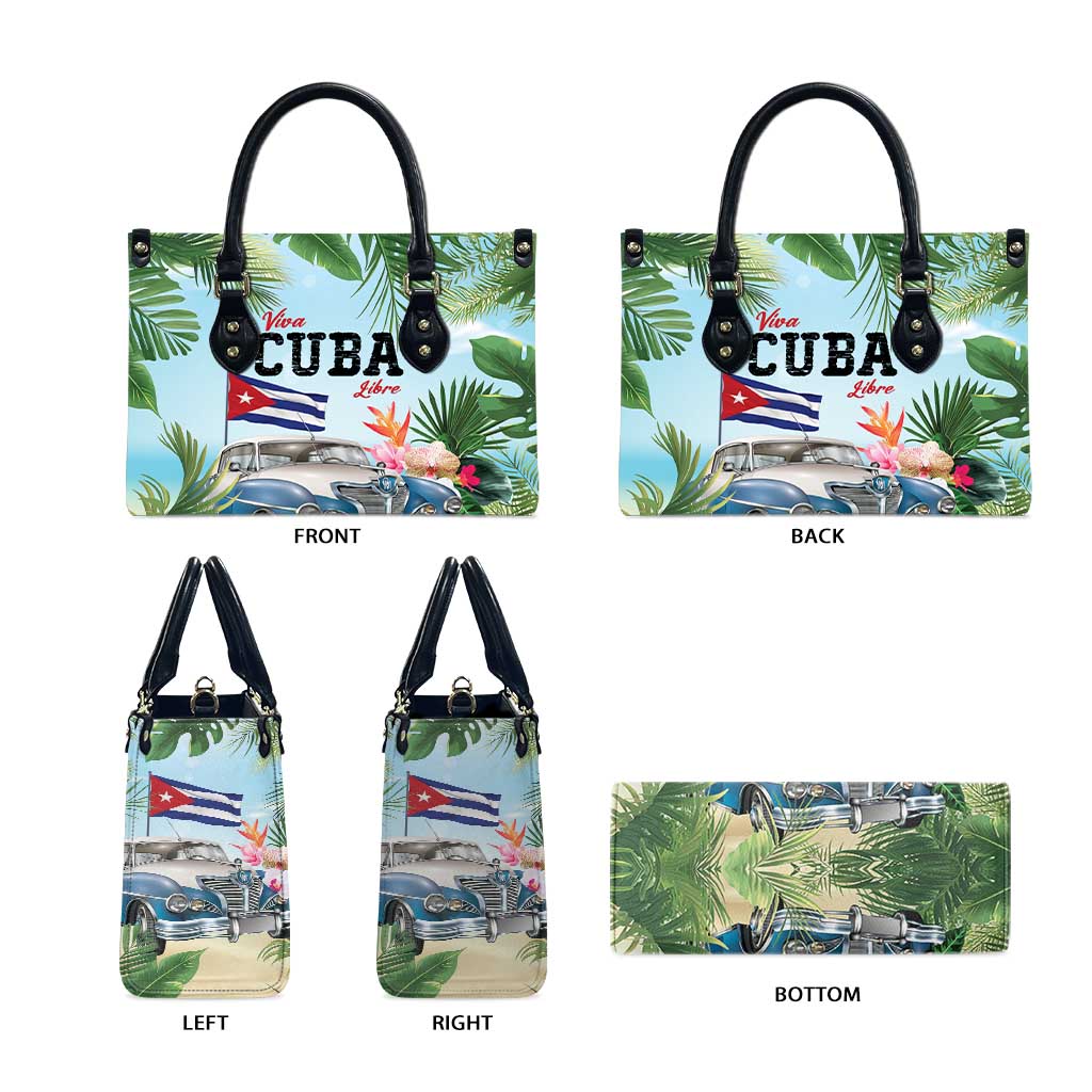 Viva Cuba Libre Leather Bag Libre Car Tropical Style - Wonder Print Shop
