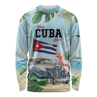 Personalized Viva Cuba Libre Long Sleeve Shirt Libre Car Tropical Style - Wonder Print Shop