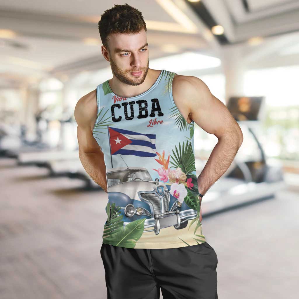 Personalized Viva Cuba Libre Men Tank Top Libre Car Tropical Style - Wonder Print Shop