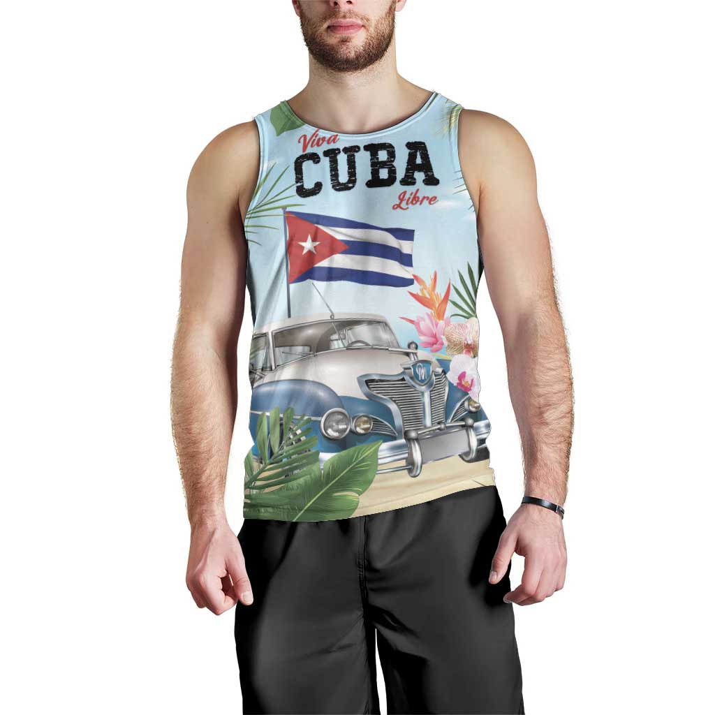 Personalized Viva Cuba Libre Men Tank Top Libre Car Tropical Style - Wonder Print Shop