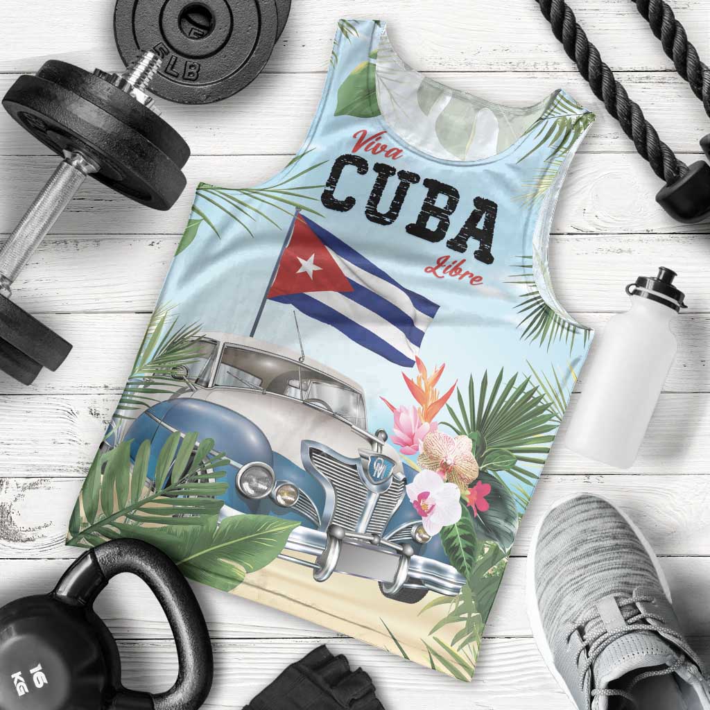 Personalized Viva Cuba Libre Men Tank Top Libre Car Tropical Style - Wonder Print Shop