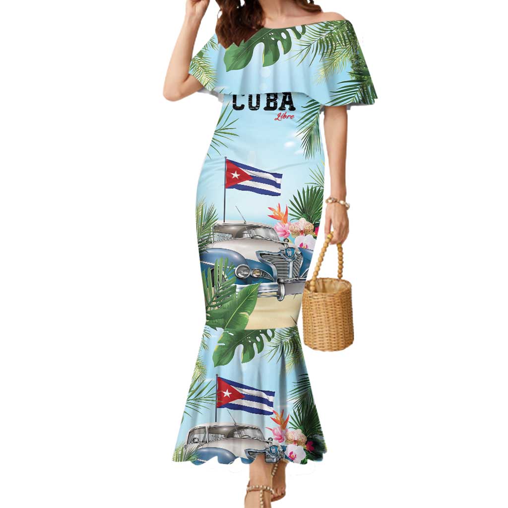 Personalized Viva Cuba Libre Mermaid Dress Libre Car Tropical Style - Wonder Print Shop