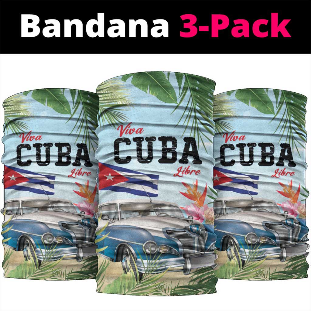 Viva Cuba Libre Neck Gaiter Libre Car Tropical Style - Wonder Print Shop