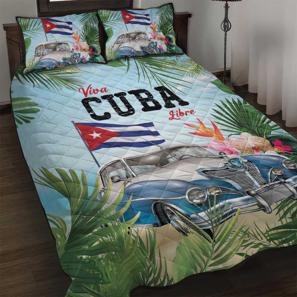 Viva Cuba Libre Quilt Bed Set Libre Car Tropical Style - Wonder Print Shop