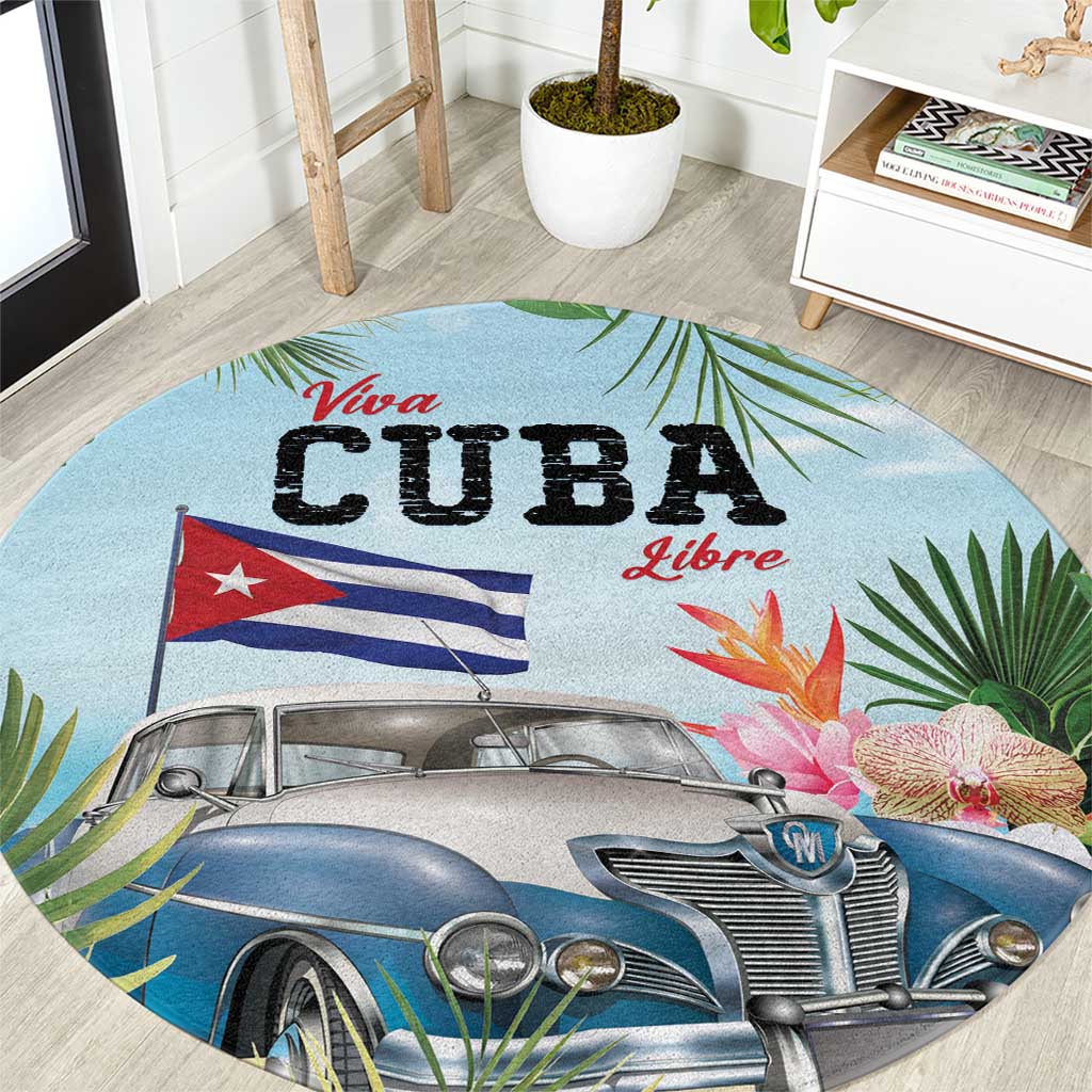 Viva Cuba Libre Round Carpet Libre Car Tropical Style - Wonder Print Shop