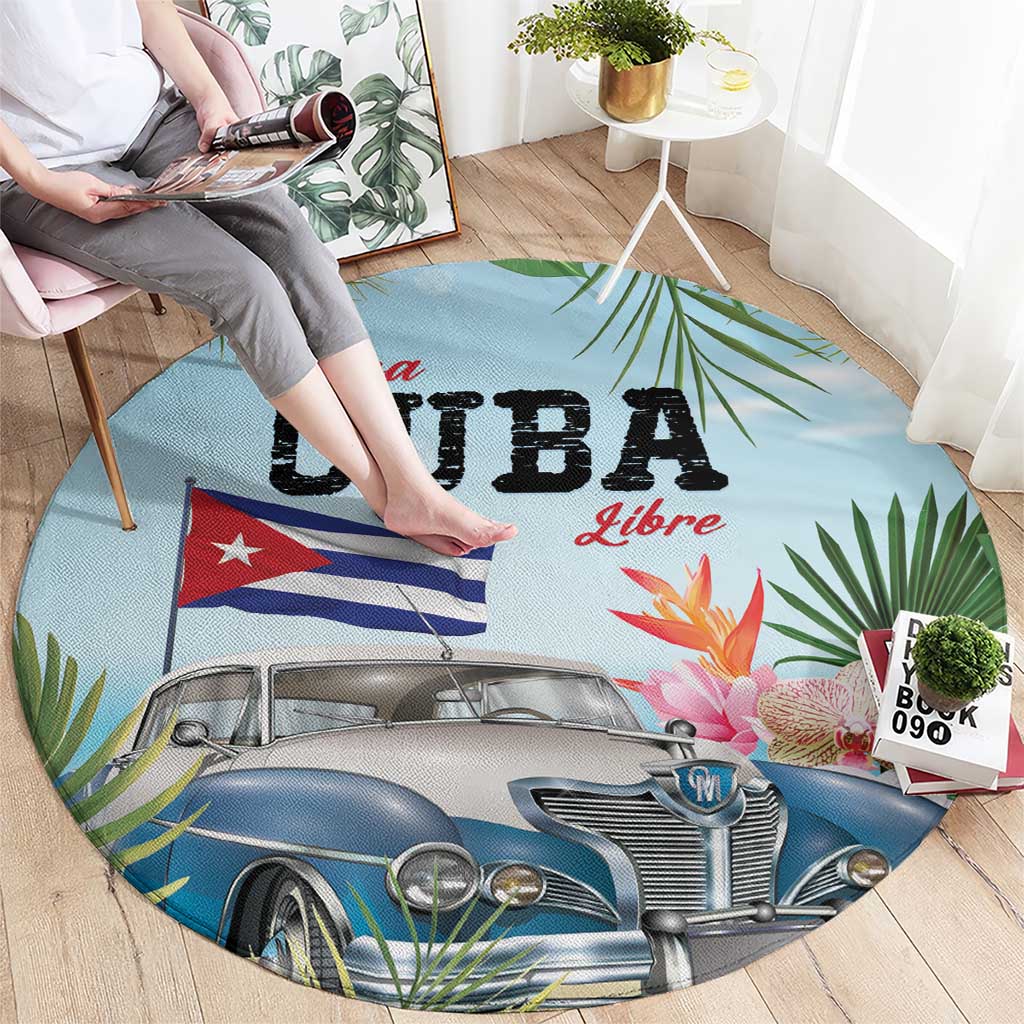 Viva Cuba Libre Round Carpet Libre Car Tropical Style - Wonder Print Shop