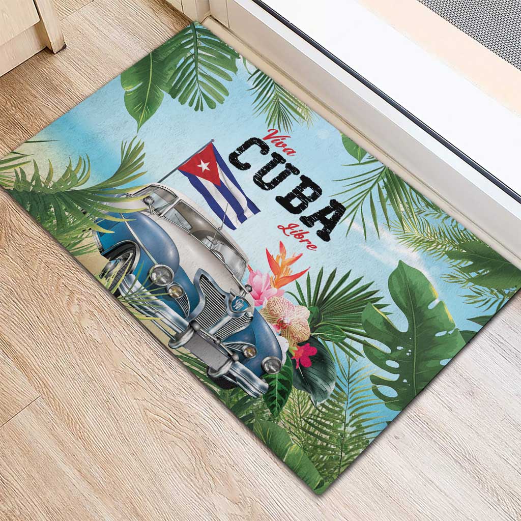 Viva Cuba Libre Rubber Doormat Libre Car Tropical Style - Wonder Print Shop