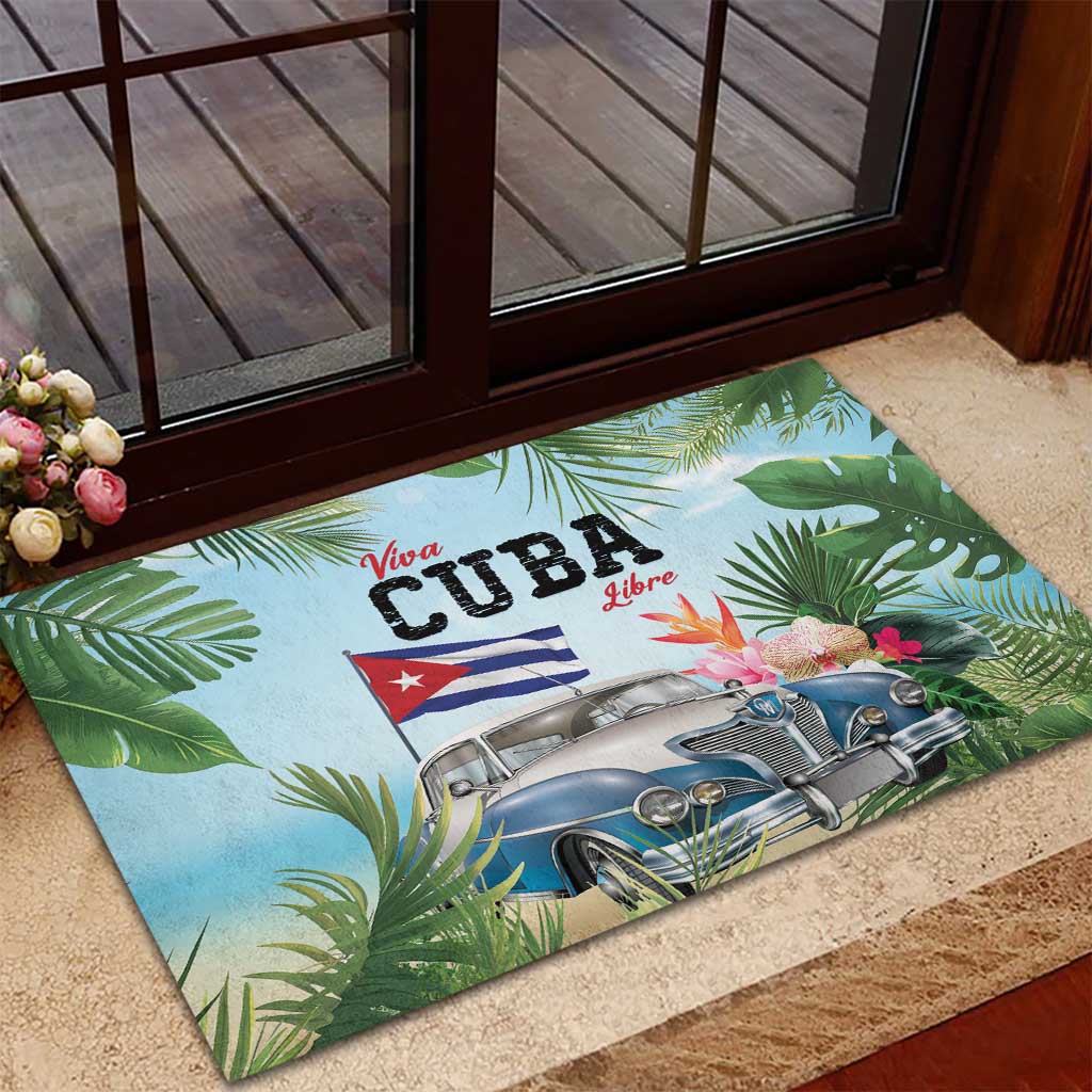 Viva Cuba Libre Rubber Doormat Libre Car Tropical Style - Wonder Print Shop