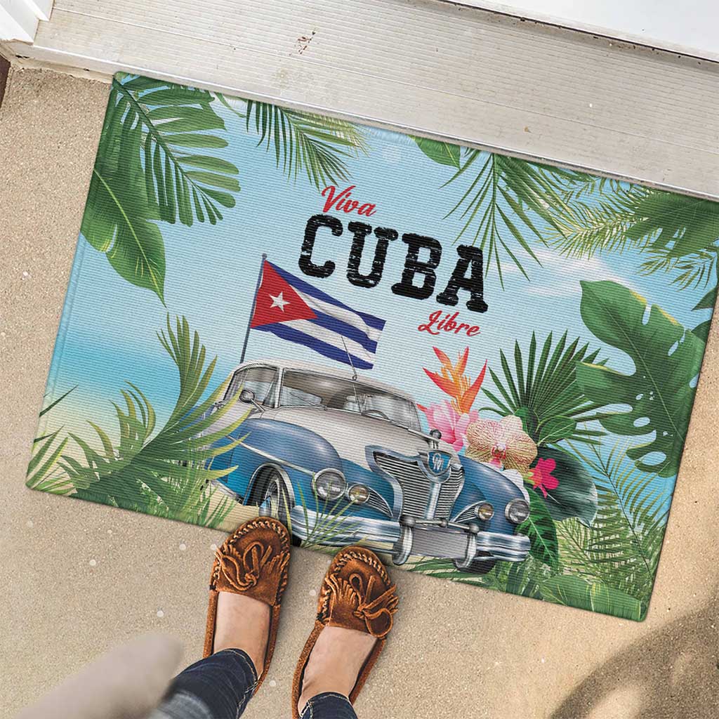 Viva Cuba Libre Rubber Doormat Libre Car Tropical Style - Wonder Print Shop
