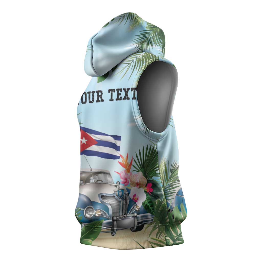 Personalized Viva Cuba Libre Sleeveless Hoodie Libre Car Tropical Style - Wonder Print Shop