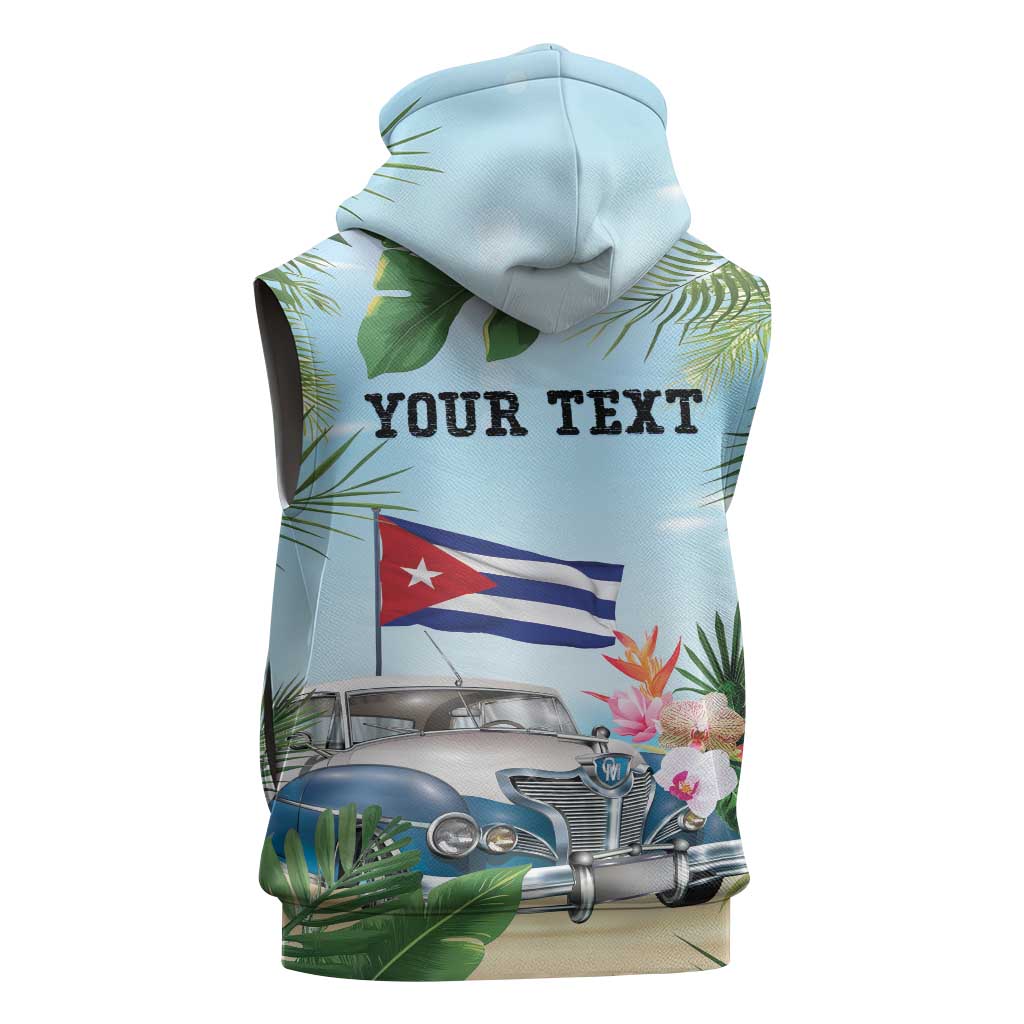 Personalized Viva Cuba Libre Sleeveless Zip Hoodie Libre Car Tropical Style - Wonder Print Shop