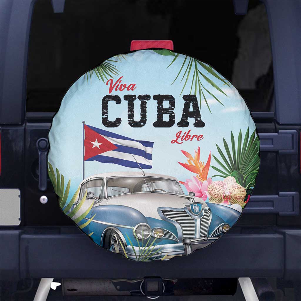 Viva Cuba Libre Spare Tire Cover Libre Car Tropical Style - Wonder Print Shop