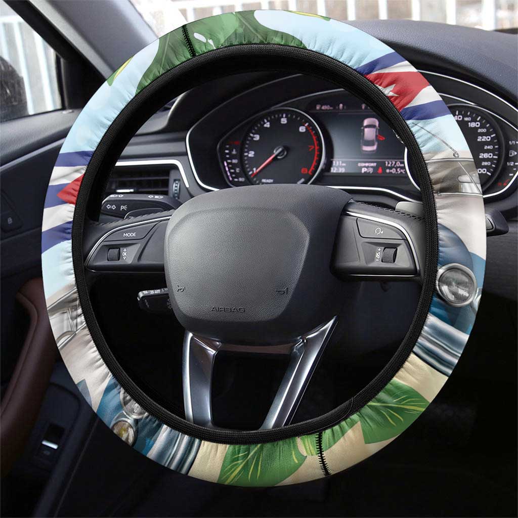 Viva Cuba Libre Steering Wheel Cover Libre Car Tropical Style - Wonder Print Shop