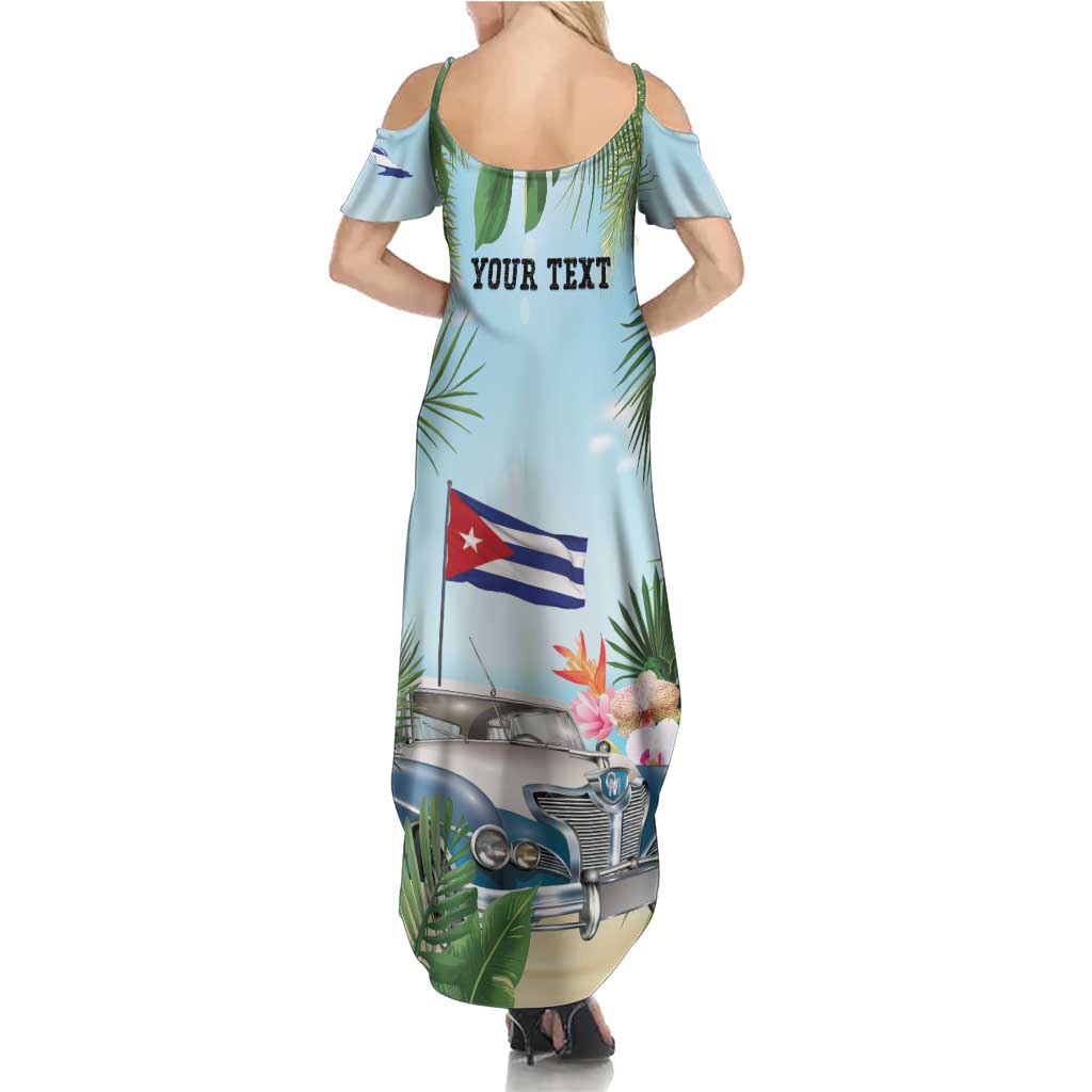 Personalized Viva Cuba Libre Summer Maxi Dress Libre Car Tropical Style - Wonder Print Shop