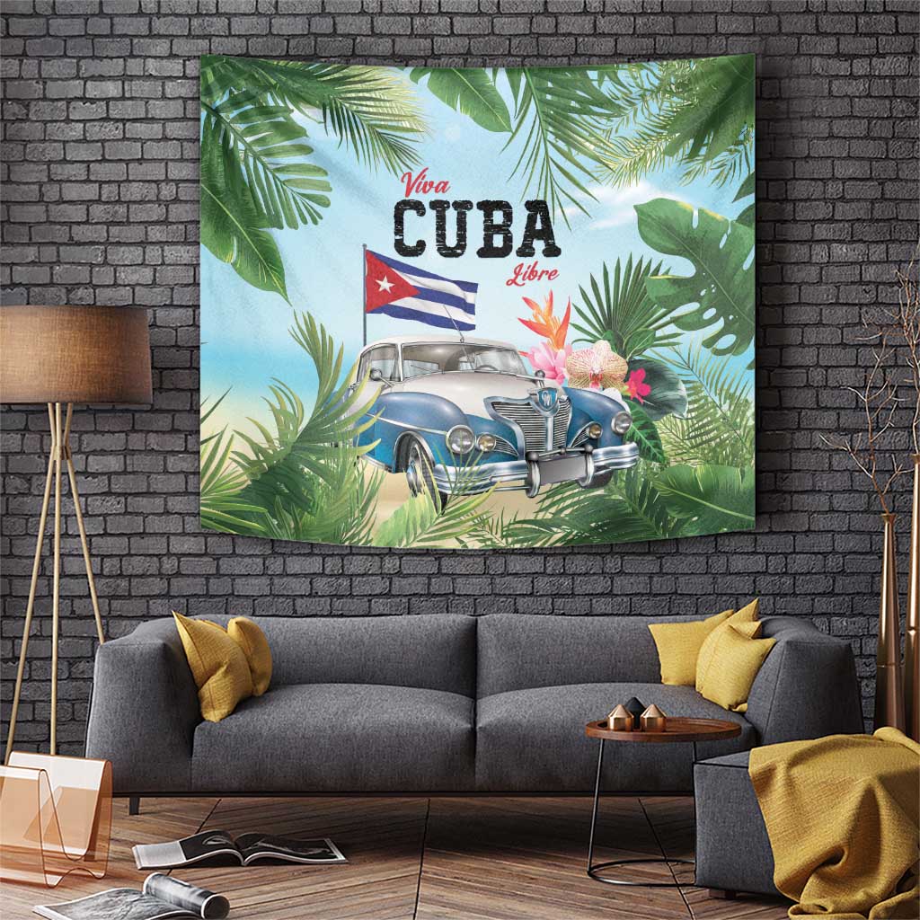 Viva Cuba Libre Tapestry Libre Car Tropical Style - Wonder Print Shop