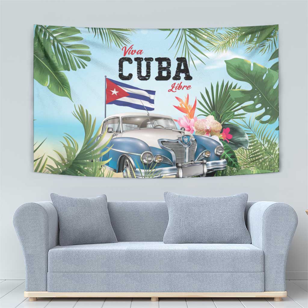 Viva Cuba Libre Tapestry Libre Car Tropical Style - Wonder Print Shop
