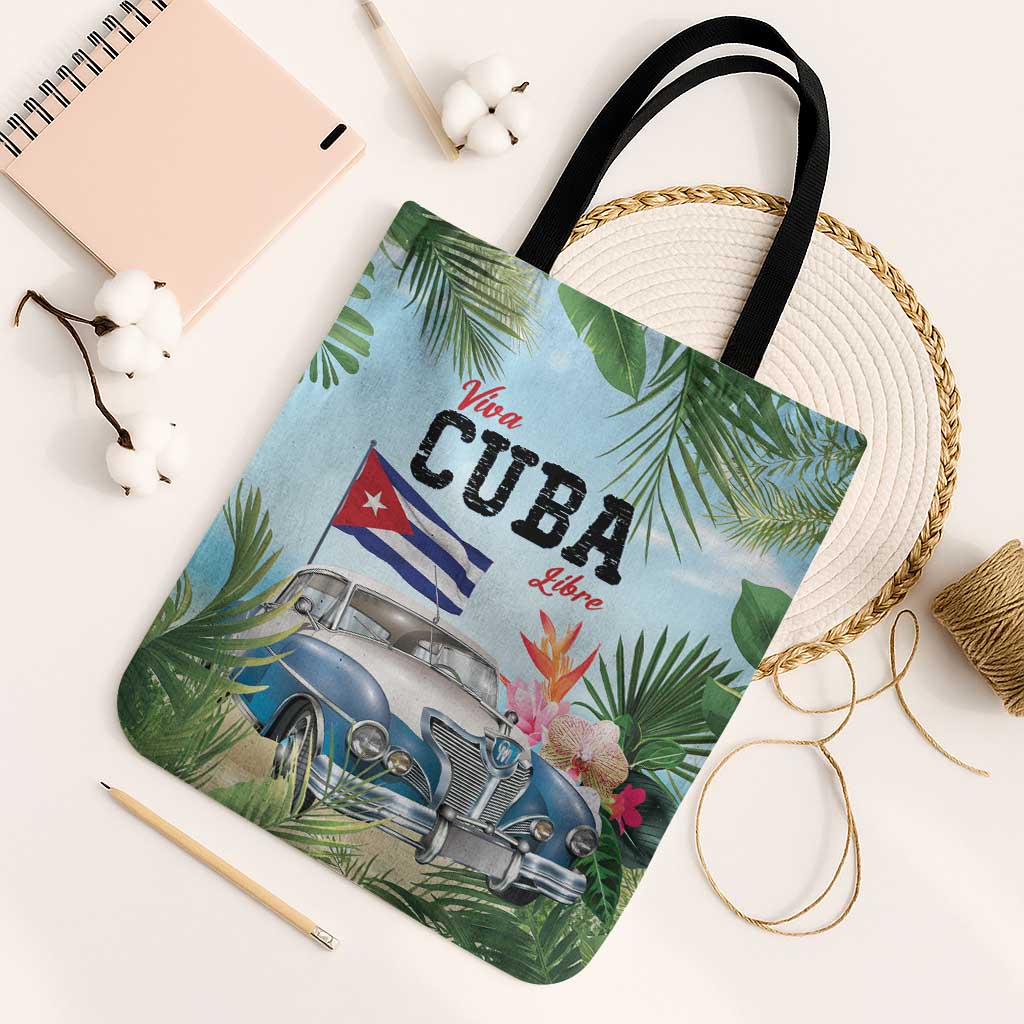 Viva Cuba Libre Tote Bag Libre Car Tropical Style - Wonder Print Shop