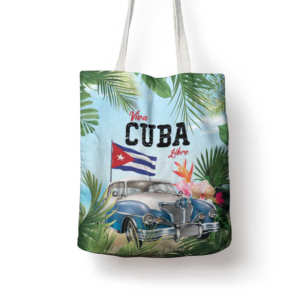Viva Cuba Libre Tote Bag Libre Car Tropical Style - Wonder Print Shop
