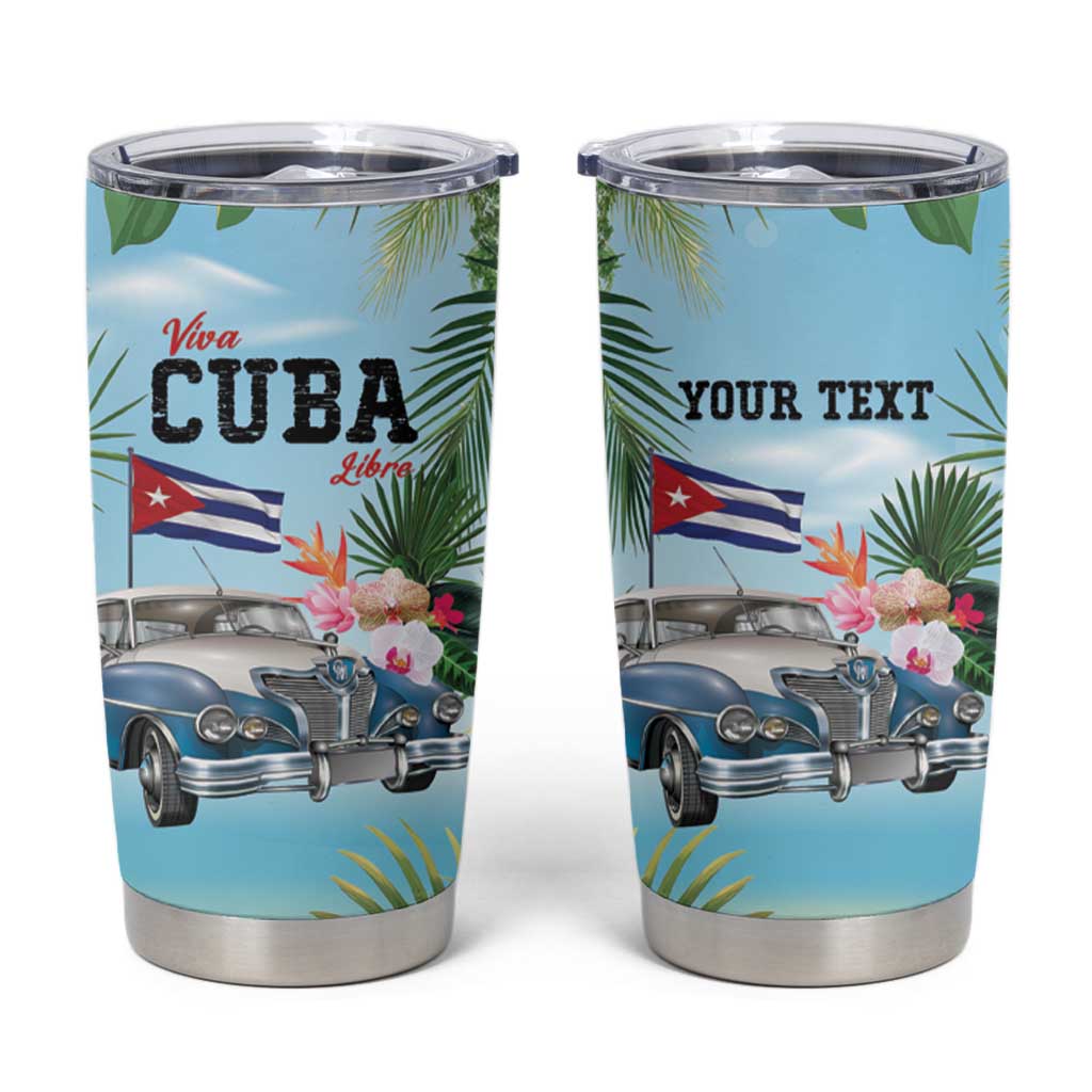 Personalized Viva Cuba Libre Tumbler Cup Libre Car Tropical Style - Wonder Print Shop