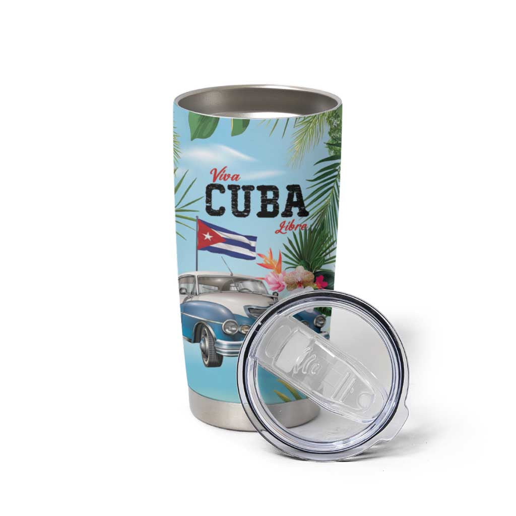 Personalized Viva Cuba Libre Tumbler Cup Libre Car Tropical Style - Wonder Print Shop