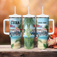 Personalized Viva Cuba Libre Tumbler With Handle Libre Car Tropical Style - Wonder Print Shop